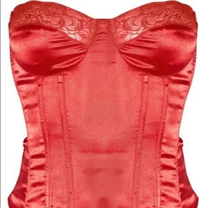 PrettyLittleThing red corset